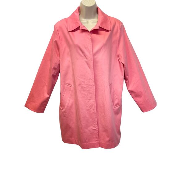 1 Madison Bright Pink Lightweight Car Coat, Large, So Pretty! Barbie style! - Picture 2 of 8